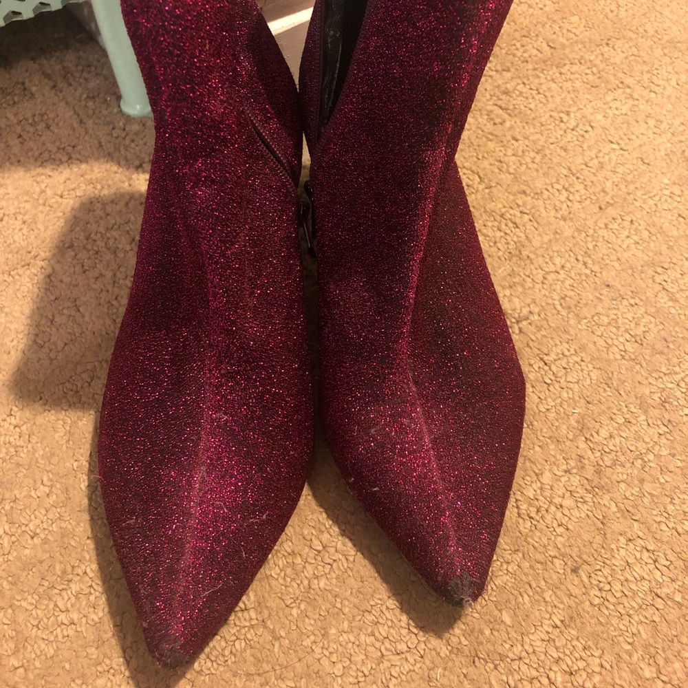 Sparkly pink booties